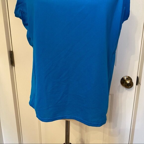 BROOKS TOP SLEEVELESS TANK BLUE STRETCH CREW NECK ACTIVE SIZE L - Picture 3 of 8